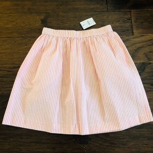 Girls Pink Seersucker Skirt Crewcuts Size 14 NWT